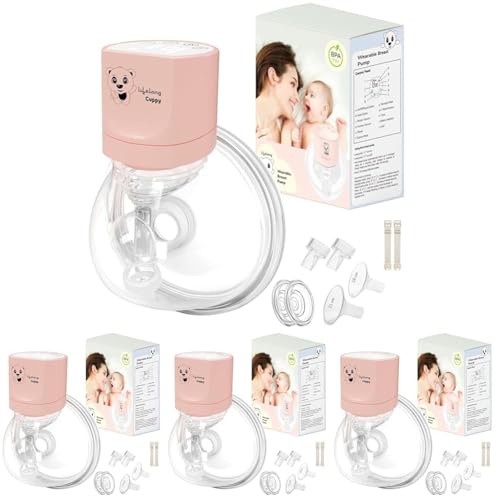 Image of Lifelong Cuppy Milk Wearable Breast Pump Electric for Feeding Mothers - Hands Free Breast Feeding Machine |Rechargeable| BPA free| 3 Modes 10 levels | 18, 21, 24 Flange Size| 1 Yr Warranty on Motor