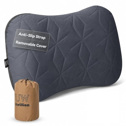 UWILLION Inflatable Camping Pillow with Removable Washable Cover,...
