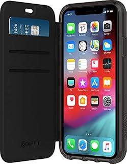 Griffin Survivor GIP-016-BKC Clear Wallet Case for Apple iPhone XR Black/Transparent