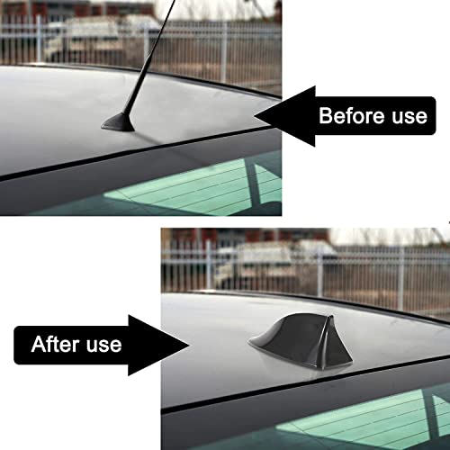 Image of CarFrill Car Shark Fin Antenna Waterproof Radio Signal (Car Shark Fin Antenna Cover-Black)