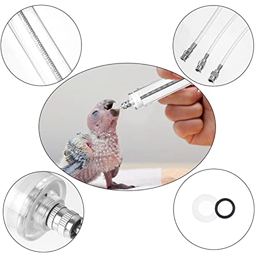 Syringe Birds Feeding Syringe Parrot Feeding Tubes Feeding Syringe 50ml Plastic Syringe Hand Rearing Feeding Syringes Pet Syringe 5cm * 4mm Used for Pet Sick Bird Parrot Feed Milk or Medicine - Image 6