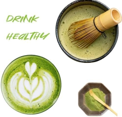 Miniatura 6 de Juego de batidor de matcha de 2 piezas, juego de bambú natural para ceremonia de té, cepillo de polvo matcha, herramienta incluida