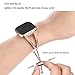 bayite Bling Bands Compatible with Fitbit Versa/Versa 2 Band for Women, Stainless Steel Metal Jewelry Bracelet Bangle Wristband, Silver