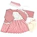OTMOON 20 Inch Doll Clothes Outfits Doll Dress with Coat, Headband Socks 2-packs for 20-22 Inch Doll (Not Include Doll)