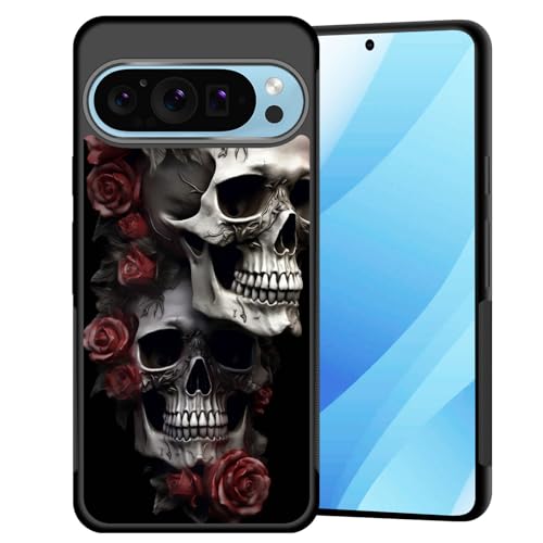 Coque Pixel 10 Pro XL ultra fin et rigide design exclusif crâne rose antichoc