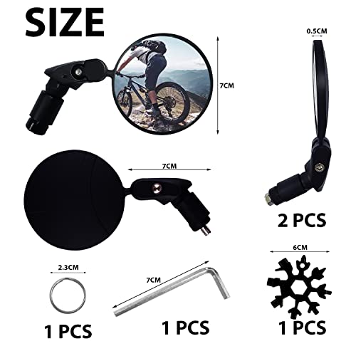 1 par de espejos retrovisores de bicicleta, equipo...