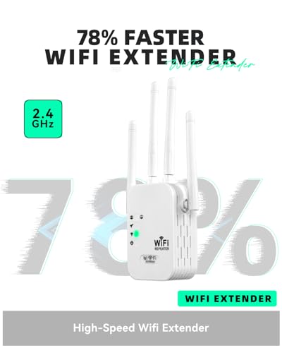 Image of 2025 WiFi Extenders Signal Booster for Home Long Range Up to 9800 sq. ft & 40 Devices, WiFi Extender Signal Booster, Quick Setup-Medium, Internet Repeater, WiFi Extender