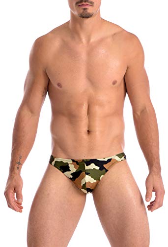 Gary Majdell Sport Mens New Green Camouflage Thong Swimsuit Size Large