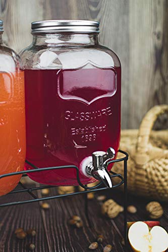 Sendez Dispenser per bevande, 2 x 4 litri, erogatore per acqua - immagine 5