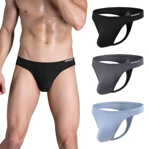 ZONBAILON Men's Thong and G String T-Back Low Rise Bulge Pouch Underwear - Main Image