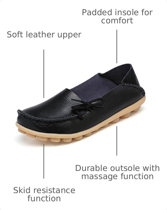 Image of VenusCelia Women's Breathable Comfort Walking Office Flat Loafer