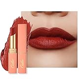 OULAC Lippenstift Demi-Matt-Roter Die samtige Lipstick mit Langanhaltend Hohe Pigmentfarbe, Cremiges und mattes Finish, Langanhaltend schwerelos Pflegender Lippenstift (Y05)