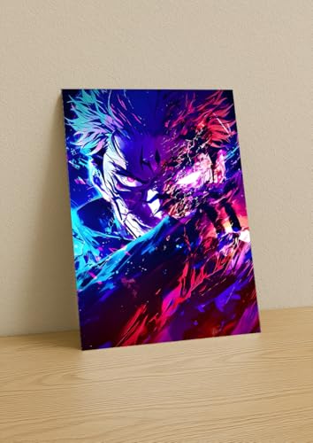 Image of NIJUKA Anime Printed Metal sheet Poster For Home And Room Decoration | For Anime Art Fans Boys And Girls (Cursh devil sukuna)