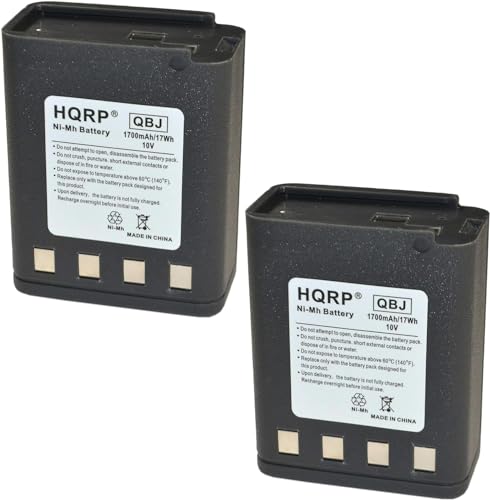 HQRP 2-Pack 1700mAh Ni-MH Battery for Motorola Radius P200/P210 MT1000 HT600 HT800