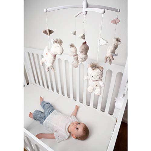Fehn 058024 Muziekmobiel Peru – mobiel met zachte melodie"weet je hoeveel sterretjes staan" en pluizige figuren – met bevestiging – voor baby's van 0-5 maanden – diameter: 40 cm – hoogte: 65 cm - Afbeelding 3