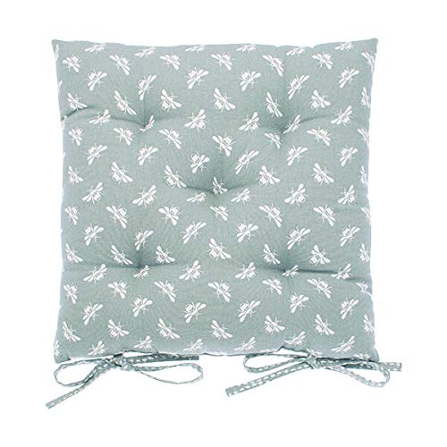 Walton & Co Moss Bee Seat Pad with Ties