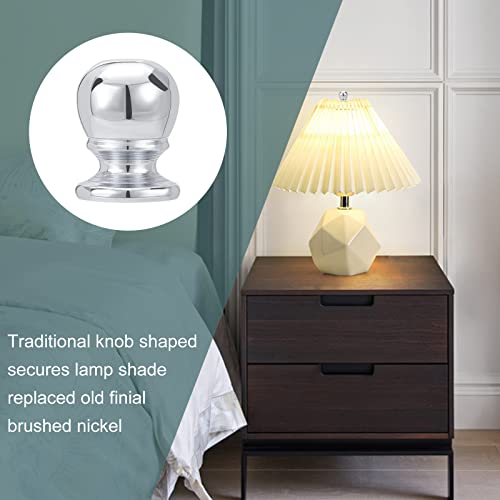 Webeedy 4 Pieces Metal Ball Lamp Finial Knob Lamp Shade Finial Decoration Accessories For Able Lamps, Floor Lamps, Lamp Topper Knob (Silver) #TOP5