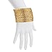 LUX ACCESSORIES Gold Tone Glitter Indian Wedding Multi Bangle Set 24 PC