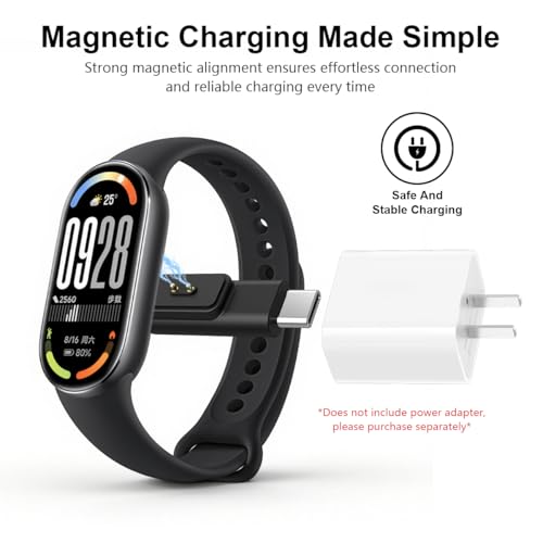 Image of ZORBES Mi Band 10 Charger Adapter USB-C 2-Pin for Models 9 /8 /2