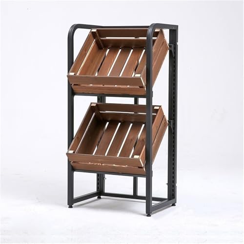 Miusocal 2/3/4 Tier Fruit and Vegetable Display Rack, Vertical Produce