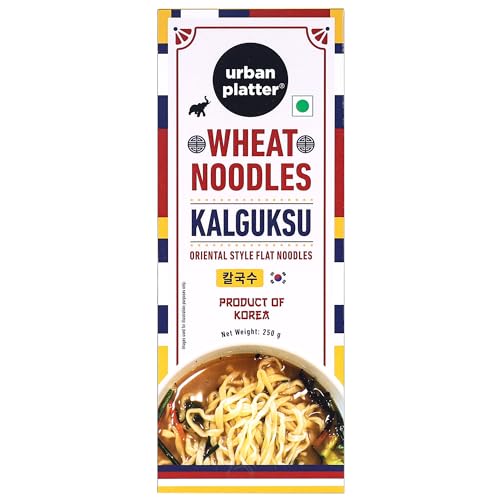 Image of Urban Platter Kalguksu Wheat Noodles, 250g (Flat Korean Soup Noodles | Thick & Chewy Texture | Ideal for Brothy & Comfort Dishes)