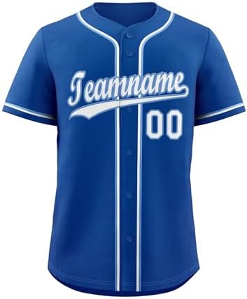 Custom Men’s Baseball Jersey Button Down Shirt