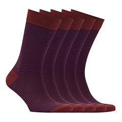Maroon Burgundy, Striped 5-pairs