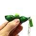 FCBB Fidget Toys 2Pack Squeeze-a-Bean Edamame Keychain Keyring Extrusion Bean Pea Soybean Stress Relieving Chain Phone Pendants
