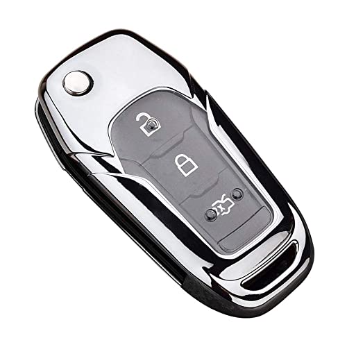 linwei for Ford Key Fob case Cover Key Fob Cover for Ford, TPU Soft Rubber 360Â°Protection Ford Key Case Make Fit to Ford Keychain Ford F150 F250 15-19/Fusion/Mondeo/S-maxEdge/Fecosport/Ford Edge