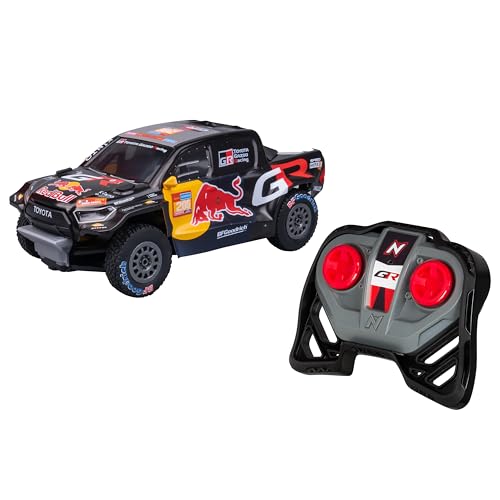 Nikko RC Dakar Toyota GAZOO Racing 2024 MORAES LED Race Lights Remote Control Car, 23 cm, 2,4 GHz Controlo remoto, 40 m Range, 6 anos, preto, 10593, Batteries Not Included