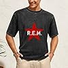 GETLUCKY Men's Summer Acid Washed T-Shirt Rem Rem Red Star Army Every Design is Just Right L #2