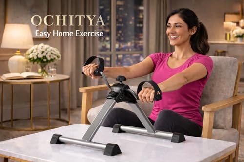 Image of Portable Pedal Exerciser Mini Exercise Bike with LCD Monitor, Adjustable Resistance, Under Desk Cycle Trainer for Arms and Legs, Home Workout Equipment for Fitness, Therapy & Recovery
