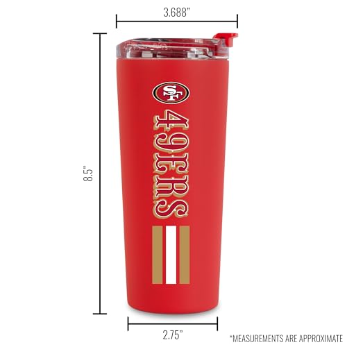 Image of Rico Industries NFL Football 24oz Stainless Steel Tumbler with Lid and Dual Functioning Lid