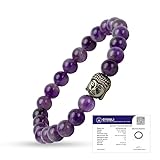 Astrotalk Amethyst Bracelet | Healing Crystal for Calmness & Spiritual Growth | Crystal Bracelet for Women & Men | Natural Amethyst Stone | Certificate of Authenticity