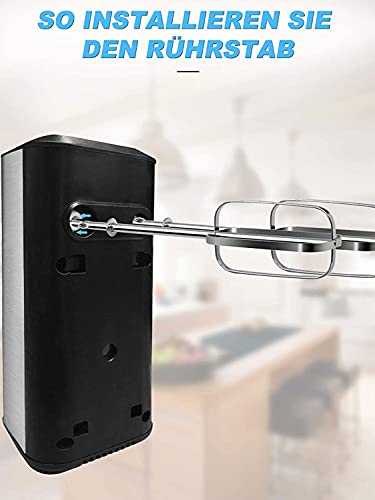 Foto von Vecoor Handmixer,550W leistungsstarker Handrührer mit Turbostufe,5 Geschwindigkeiten,Leiser Schneebesen aus Edelstahl,Einfache Bedienung,Bequemes Gewicht, Premiumes Zubehör,Silber