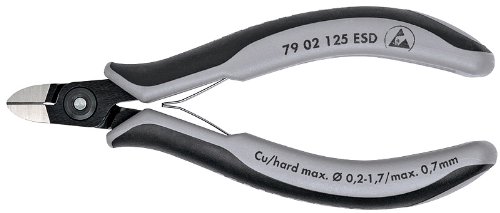 Free Shipping 🛒 KNIPEX Tools - Precision Electronics Diagonal Cutters, ESD (7902125ESD)
