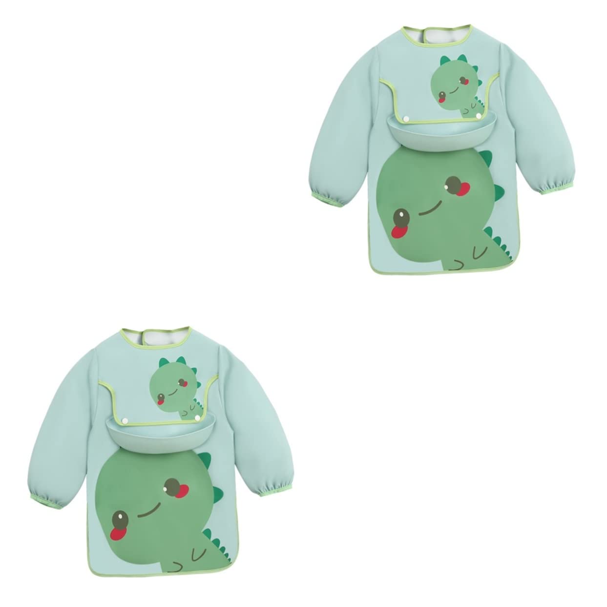 Bavaglino Bavaglini Per Neonati Grembiule Artistico a Maniche Lunghe Bavaglini Impermeabili Grembiuli Per Bambini Dei Cartoni Animati Che Mangia Il Camice Poliestere