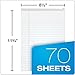 TOPS 63631 Docket Wirebound Ruled Pad w/Cover, 8 1/2 x 11 3/4, White, 70 Sheets