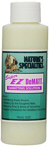 Nature's Specialties Super EZ Dematt Conditioner for Dogs Cats, Non-Toxic Biodegradeable, 4oz
