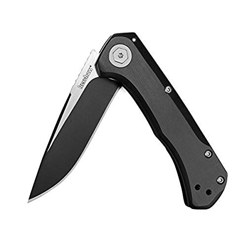 Kershaw Showtime Folding Pocket Knife (1955); Todd Rexford Design; 8Cr13MoV Steel Blade, SpeedSafe Assisted Open with Flipper, Reversible Deep Carry Clip; 3.7 oz., 3 In. Blade, 6.75 In. Overall Length, Black