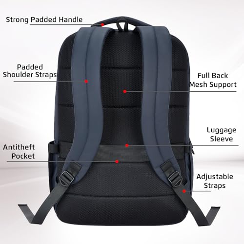Image of Safari Tux 30L Formal Laptop Backpack Bag for Men & Women, Ideal for Office Use /School /College Boys and Girls, 2 Compartment, Premium PU Fabric, Antitheft, Trolley Sleeve & Organizer
