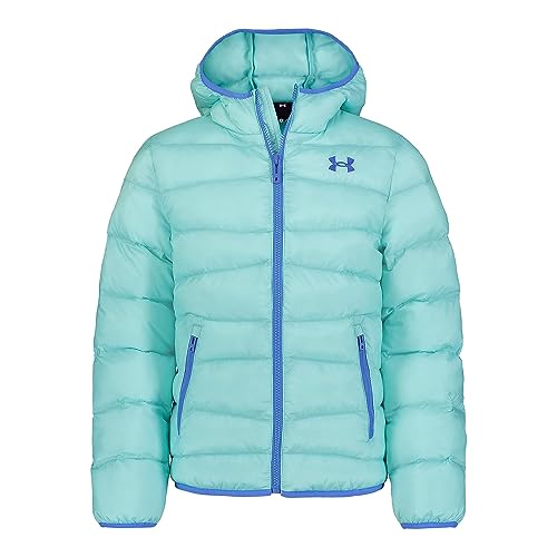 Image of Under Armour Girl's Prime Hooded Puffer Jacket, Lightweight & Water Repellent