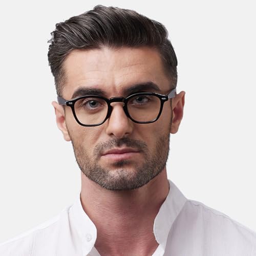 Image of Shisen Fox Niko 2.0 Square Acetate Spectacles Frames for Men & Women with Demo Lenses | Classic Full Rim Eye Frames for Men & Women | Stylish & Durable Specs Frame for Man & Woman