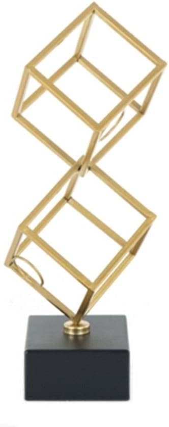 Geometric Square Wine Rack Tabletop Wine Storage Rack for Living Room Hotel Restaurant Wine Rack (Color : Gold Size : 45x12x15)