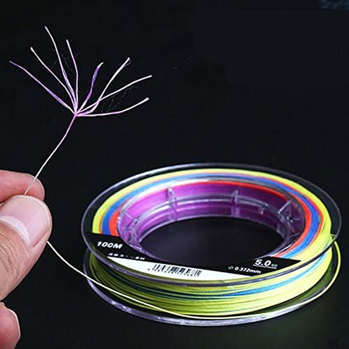 WorldCare® 0.8 : 100M 8 strand Super strand soft thread tension Suitable for fishing rod PE for the distance the line for deep-sea fishing