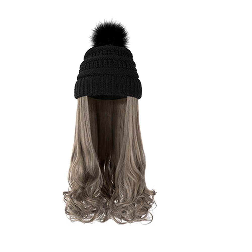 Bonnet Avec Perruque Intégrée Cheveux Longs Bouclés - Taille Unique, 55cm - Synthétique - Neuf Avec étiquettes