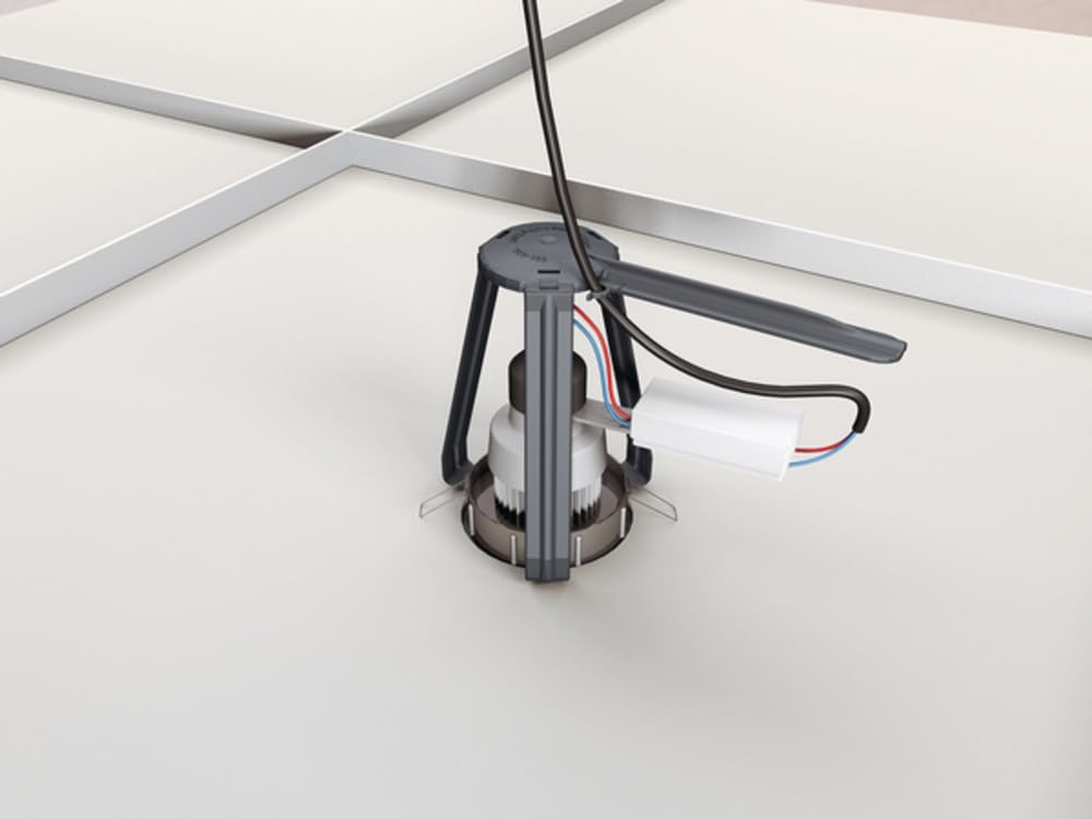 HellermannTyton - Lot De 5 SPOTCLIP III H130MM - Downlight Cover Noir
