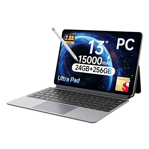 ALLDOCUBE Ultra Pad 13 pollici Tablet con tastiera e stilo, display 2880x1840 144Hz, Tablet gaming Android 15 Snapdragon 7+ Gen3, 24GB RAM+256GB ROM, 8 altoparlanti, WiFi 6/BT 5.4/NFE, 15000mAh PD 33W