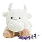 warmies Microwavable & Weighted Stuffed Animals, White Buffalo - Heated Stuffed Animal Plushie for Warmth & Comfort - Cute Soft Plush Toys for Adults & Children (Boys, Girls, Babies & Toddlers)