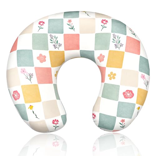 Image of SWESEN Nursing Pillow Cover Girls, Floral Breastfeeding Pillow Cover for Baby, Snug Fits Newborn Nursing Pillow Case, Super Soft Breathable, Flower Lattice